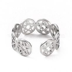 Кольцо-манжета звезда Давида из нержавеющей стали 304&nbsp;LS-RJEW-C053-01P