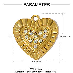 Нержавеющая сталь 304 с подвесками из стразов&nbsp;STAS-OY005-03G