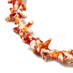 Нити из синтетических бирюзовых бусин&nbsp;X-G-P507-04C