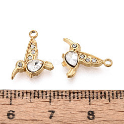 Подвески из нержавеющей стали 304 со стразами&nbsp;STAS-N110-45G