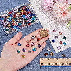 192 шт. 12-х цветные кабошоны из алмазного стекла и стразов&nbsp;GLAA-PH0004-38