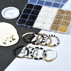 Наборы для изготовления браслетов из круглых/плоских полимерных бусинок и пластиковых бусин ccb своими руками&nbsp;DIY-FS0007-66