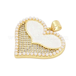 Латунные микропаве прозрачные подвески с фианитом&nbsp;KK-I723-18G-03