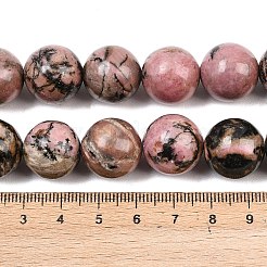 Природные родонит бисер нитей&nbsp;G-L648-A07-16mm