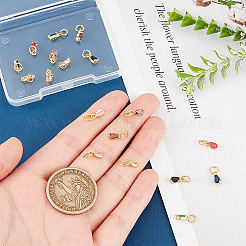 18 шт. 9-х цветные латунные подвески с кубическими цирконами&nbsp;KK-GA0001-31