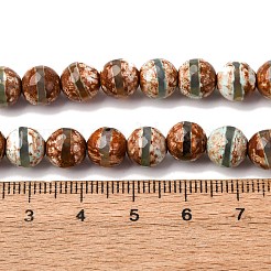 Тибетский стиль бусины дзи нити&nbsp;X-G-I386-A01-8mm-01-A