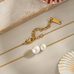 Подвеска с двойным круглым шариком из искусственного жемчуга&nbsp;GI5677