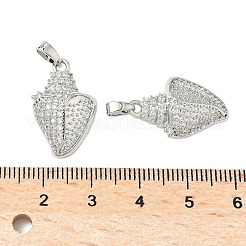 Латунные микропаве прозрачные подвески с фианитом&nbsp;KK-B139-06P