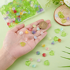 200шт 2 стиля прозрачные стеклянные бусины&nbsp;GLAA-PH0004-45