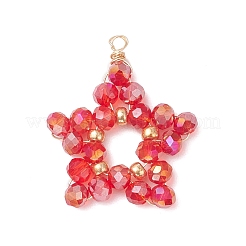 Цвет AB покрытием стеклянные подвески&nbsp;PALLOY-MZ01076