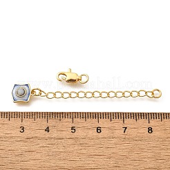 Латунный натуральный лазурит заканчивается цепочкой&nbsp;KK-K398-09G