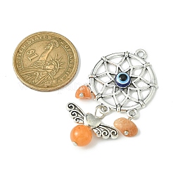 Тканая паутина/сетка из сплава с большими подвесками в виде ангелов&nbsp;PALLOY-JF02398