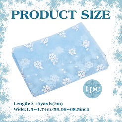 2м полиэстеровая сетчатая ткань со снежинками&nbsp;DIY-WH0622-388A