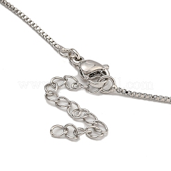 Стойки латунь покрытие круглый нагрудник ожерелья для женщин NJEW-C059-23P-1