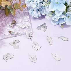 12 шт. 6 стиля 201 подвески-соединители из нержавеющей стали&nbsp;STAS-UN0039-82