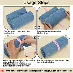 100 шт. 2 стиля полиэстеровый эластичный сворачивающийся ремень для хранения&nbsp;AJEW-FG0005-29
