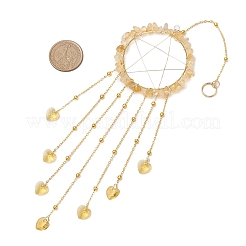 Проволочная оплетка из натурального цитрина&nbsp;HJEW-JM02371-03