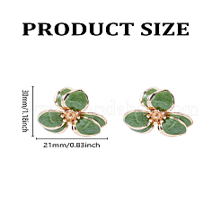 1 пара серег-гвоздиков из сплава с эмалью&nbsp;EJEW-LP0007-091B