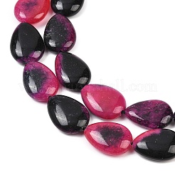 Двухцветные нити бусин из натурального белого нефрита&nbsp;G-Z105-B01-01G