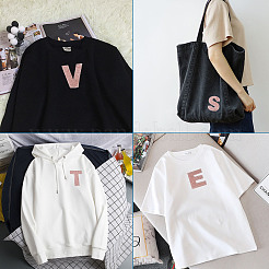 Нашивки со стразами в виде алфавита&nbsp;FW-TAC0001-01D