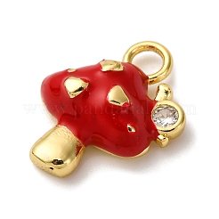 Кулоны с эмалью из латуни с прозрачным кубическим цирконием&nbsp;KK-I276-26G-03