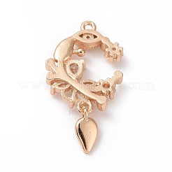 Латунные микропаве прозрачные подвески с фианитом&nbsp;LS-ZIRC-P103-014KCG