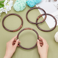 Тканые ручки сумки из ротанга&nbsp;FIND-WH0152-150