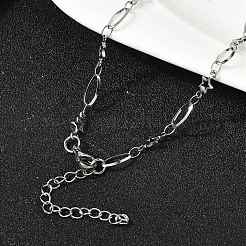 Ожерелья из нержавеющей стали 304 в виде звездных звеньев для женщин&nbsp;NJEW-A046-02A-P