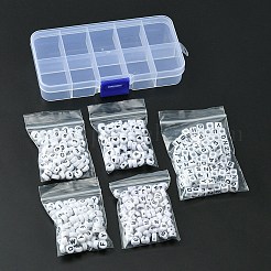 500шт 5 стиля непрозрачные акриловые бусины&nbsp;MACR-YW0002-42