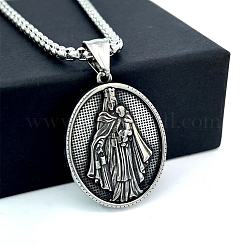 Подвески-ожерелья из нержавеющей стали 304 с греческой мифологией и религией Девы Марии&nbsp;TN5066