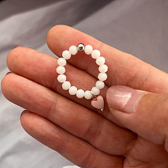 Стеклянные кольца с натуральными ракушками&nbsp;FS-WG996D5-01