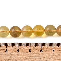 Естественный желтый флюорит бисер нитей&nbsp;G-F799-B03-10mm