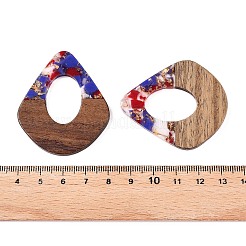 Подвески из прозрачной смолы и ореха&nbsp;RESI-T057-07F