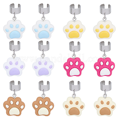 12 шт. 6 стиля эмалированный сплав стетоскоп подвеска украшения&nbsp;HJEW-OC00129