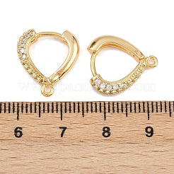 Латунные серьги-кольца из прозрачного кубического циркония KK-A274-01G
