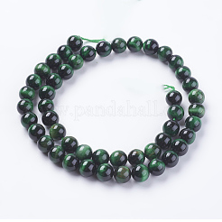 Природных тигровый глаз бисер нитей&nbsp;X-G-G544-8mm-03