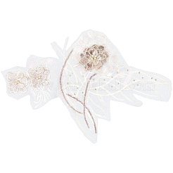 Цветочное кружево вышивка шитье аппликации из волокон&nbsp;DIY-WH20011-90C