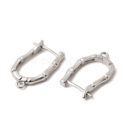 Фурнитура для сережек-колец из бамбука и латуни&nbsp;KK-A289-06P