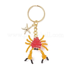 Брелки из натуральной черной шпинели в форме краба&nbsp;KEYC-MZ00051