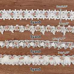 4 ярд полиэстеровой цветочной кружевной ленты 4 стилей&nbsp;OCOR-AR0001-72