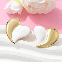 Серьги-гвоздики в форме сердца из нержавеющей стали 304&nbsp;LS-EJEW-A130-01G-04