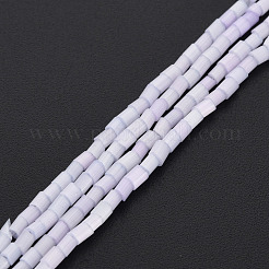 Нити стеклянных шелковых пятен в стиле бисера&nbsp;GLAA-N047-001B-10