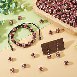 300 шт. напечатанные распылением непрозрачные акриловые европейские бусины&nbsp;SACR-TA0001-56