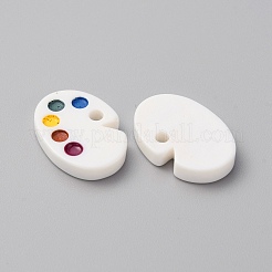 Кабошоны из непрозрачной смолы для изучения темы&nbsp;RESI-WH0021-79