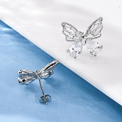 Серьги-гвоздики из циркония&nbsp;EJEW-D322-02P