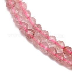 Природного кварца клубники нитей бисера&nbsp;G-E411-09A-3mm