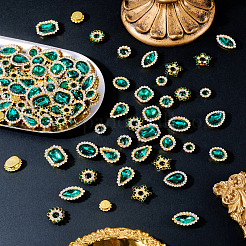 100 шт. пришивные стразы в форме капли/сердца/звезды&nbsp;GACR-TA0001-07C