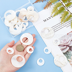 32шт 2 стиля подвески из натуральных пресноводных ракушек&nbsp;SHEL-BC0001-028