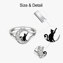 Кольца для пальцев в форме кошки и луны из сплава&nbsp;FS-WG27026-01