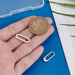 2 шт. 2 стиля 925 кольца с пружинным затвором из стерлингового серебра&nbsp;STER-NB0001-34